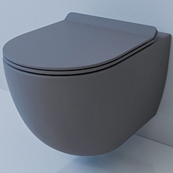 Esbano Унитаз Garcia подвесной безободковый серый матовый – фотография-1