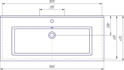 Sanflor Тумба с раковиной Ванесса 105 белый – фотография-6