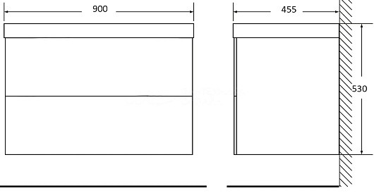 BelBagno Тумба с раковиной Albano 90 подвесная Rovere Rustico – картинка-5