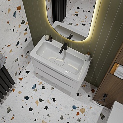 Vivon Тумба под раковину Ostin 70 подвесная белая матовая – фотография-2