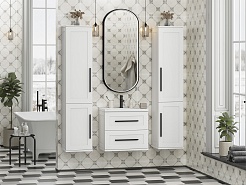 Misty Мебель для ванной Модерн 60 подвесная белая – фотография-2