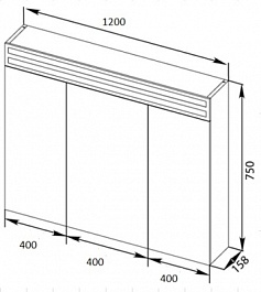 De Aqua Зеркало-шкаф для ванной Эколь 120 – фотография-4