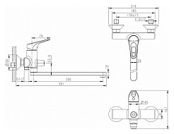 Promo Смеситель для ванны Drop-D F648162C-LB-RUS – фотография-2
