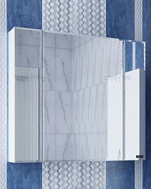 СанТа Мебель для ванной Омега 80 напольная, зеркало Стандарт – фотография-4