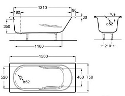 Roca Акриловая ванна Genova-N 150x75 – фотография-4