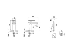 Aquatek Смеситель для раковины Ника AQ1812MB с гигиеническим душем, чёрный матовый – фотография-4