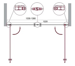 BelBagno Душевая дверь в нишу 138/195 ETNA-B-2-140-C-Cr – фотография-7
