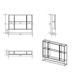 Alvaro Banos Зеркальный шкаф Toledo 90, дуб сонома – фотография-3