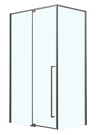 Azario Душевой уголок Male 90/90 стекло прозрачное профиль матовый графит – фотография-1