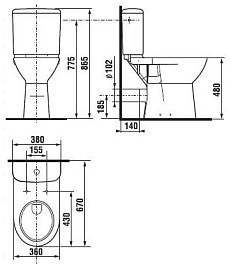 Jika Унитаз-компакт Olymp 2361.6 высокий – фотография-4