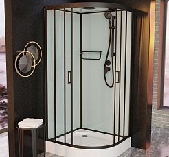 Frank Душевая кабина F408 black с крышей – фотография-2