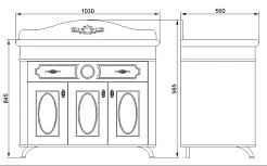 Водолей Тумба с раковиной "Изабель 100" F-1 коричневая – фотография-6