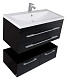 Aquanet Тумба с раковиной "Нота 90" черная (171491) – картинка-12