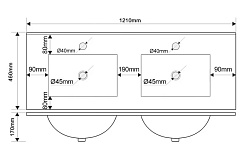 Зов Тумба с раковиной Дион 120 подвесная матовая белая/дуб – фотография-6