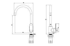 Aquatek Смеситель для кухни Ника AQ1882MB черный матовый – фотография-2