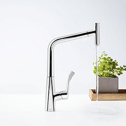 Hansgrohe Смеситель Metris Select 14884000 для кухонной мойки – фотография-3
