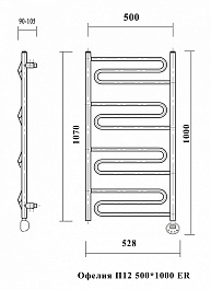 Domoterm Полотенцесушитель Офелия П12 500*1000 ER – фотография-3