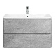 BelBagno Тумба с раковиной Albano 100 подвесная Cemento Verona Grigio – фотография-14