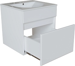 Mixline Тумба под раковину Брикс 50 подвесная белая – фотография-2