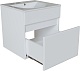 Mixline Тумба под раковину Брикс 50 подвесная белая – фотография-7