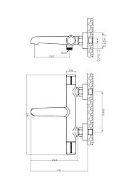BelBagno Смеситель для ванны и душа Uno UNO-VASM-NERO чёрный – фотография-4
