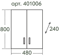 СанТа Шкаф для ванной Стандарт 48х80 2 двери – фотография-4
