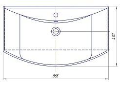 Opadiris Тумба с раковиной Омега 85 белая матовая – фотография-5