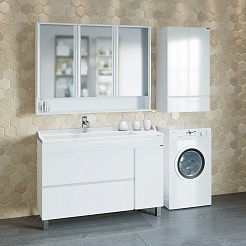 СанТа Мебель для ванной Марс 120 белая – фотография-2