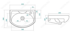 Onika Тумба с раковиной Азов 40.10 – фотография-3