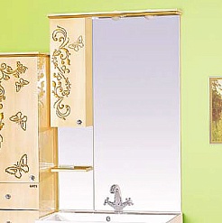 Misty Мебель для ванной Бабочка 75 L бежевая патина – фотография-4