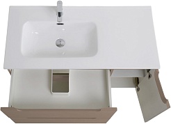 BelBagno Тумба под раковину Etna 100 L подвесная бежевая матовая – фотография-8
