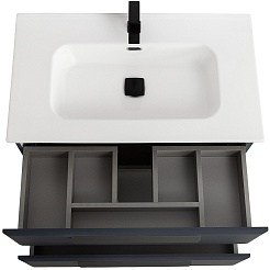 BelBagno Мебель для ванной Eco Cer-N 80 CZR-8095-80 grafito ручки сатин – фотография-5