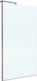 BelBagno Душевая перегородка Uno UNO-L-1-TB-100-C-GM 100x200 профиль оружейная сталь стекло прозрачное – фотография-1