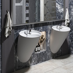 Ambassador Раковина Queen 53.5 белая матовая – фотография-7