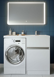 Акватон Мебель для ванной Лондри 60 R белая – фотография-1