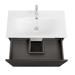 BelBagno Тумба с раковиной Uno mini 80 подвесная Темно-Серый матовый с раковиной BB-8099-3-80 – фотография-7