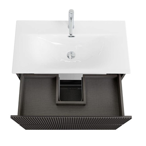 BelBagno Тумба с раковиной Uno mini 80 подвесная Темно-Серый матовый с раковиной BB-8099-3-80 – картинка-7