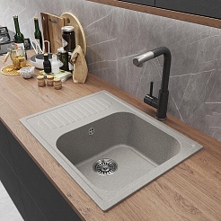 Mixline Мойка кухонная ML-GM18 серая – фотография-4