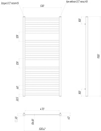Lemark Полотенцесушитель электрический Bellario П16 500x1100 черный – фотография-4