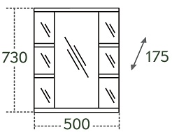 СанТа Зеркальный шкаф Герда 50 фацет – фотография-7