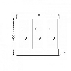 СанТа Зеркальный шкаф Вегас 100 – фотография-3