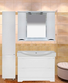 Misty Тумба с раковиной Элвис 105 белая – фотография-5