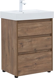 Aquanet Тумба с раковиной Nova Lite 60 дуб рустикальный – фотография-1