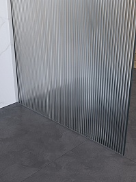 BelBagno Душевая перегородка Uno UNO-L-1-TB-100-FL-Cr 100x200 профиль хром стекло рифленое – фотография-5