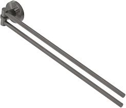 Cezares Полотенцедержатель двойной поворотный Relax RELAX-THD-S-GM оружейная сталь – фотография-1