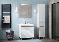 Акватон Мебель для ванной Дакота 80 белая, выбеленное дерево – фотография-3