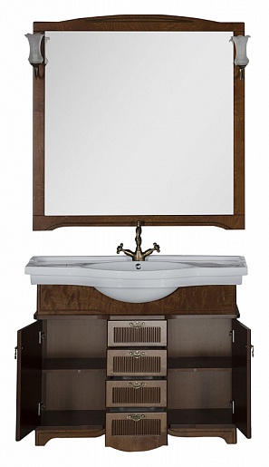 Aquanet Тумба с раковиной "Луис 110" темный орех (179730) – картинка-7