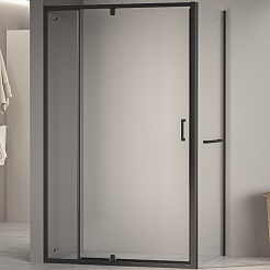 RGW Душевой уголок Passage PA-078-1B (PA-008B + Z-060-2B) 100x90 профиль черный стекло прозрачное – фотография-1