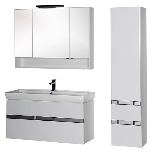 Aquanet Зеркальный шкаф "Виго 120" белый – фотография-4