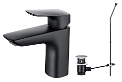 Aquatek Смеситель для раковины Вега AQ1011MB матовый черный – фотография-1